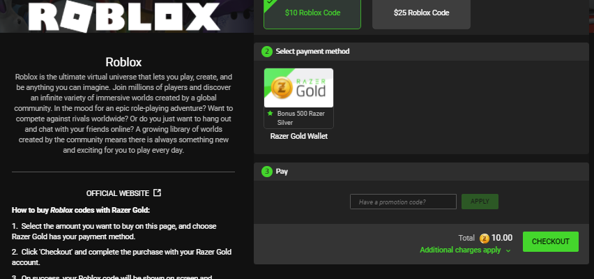 Buy a Razer Gold Gift Card Online